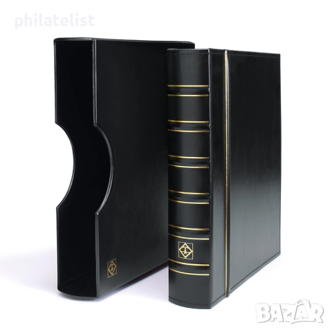 Leuchtturm Grande- албум с касета с 10 листа за картончета черен, снимка 3 - Нумизматика и бонистика - 35288082