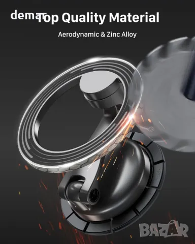 YOSH Mag-Safe поставка, Магнитна стойка за телефон в колата, снимка 4 - Аксесоари и консумативи - 49810464