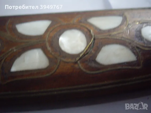 Стар ръчно кован турски нож с оригинална дървена къния., снимка 9 - Антикварни и старинни предмети - 49816161