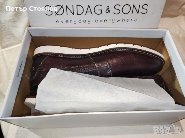 Стилни мъжки обувки от естествена кожа Sondag& Sons №46, снимка 11 - Ежедневни обувки - 26457073