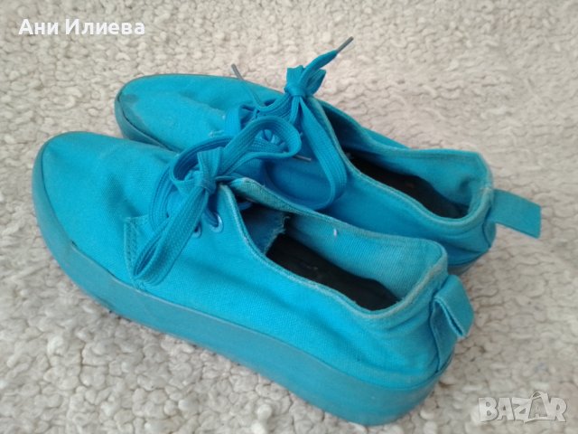 Страхотен тюркоазен цвят кецки, снимка 3 - Кецове - 37096980