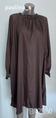 Маркова рокля тип туника с кожен ефект / голям размер , снимка 2 - Рокли - 44428717