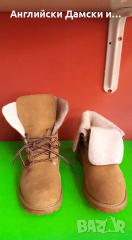 Английски дамски боти естествен велур , снимка 4 - Дамски боти - 30422707