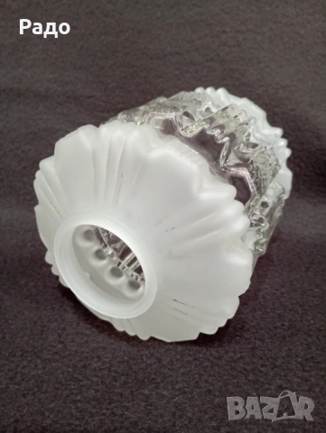 Стъклен абажур. Стъкло за лампа. Чашка за полилей, снимка 4 - Настолни лампи - 53995695