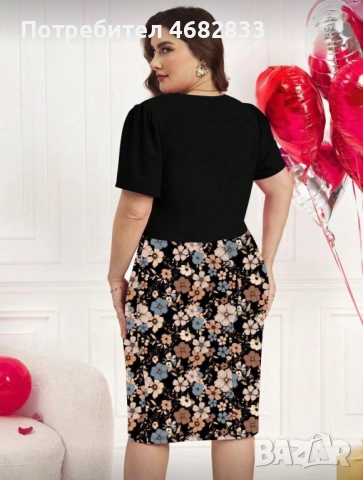 Рокля на цветни цветя, снимка 2 - Рокли - 52866605