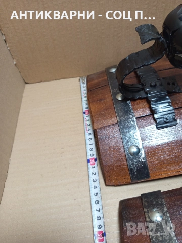 Комплект Стари Ръчно Изработени Стенни Лампи От Старо Дъбово Буре. Номер 611., снимка 13 - Антикварни и старинни предмети - 53224391