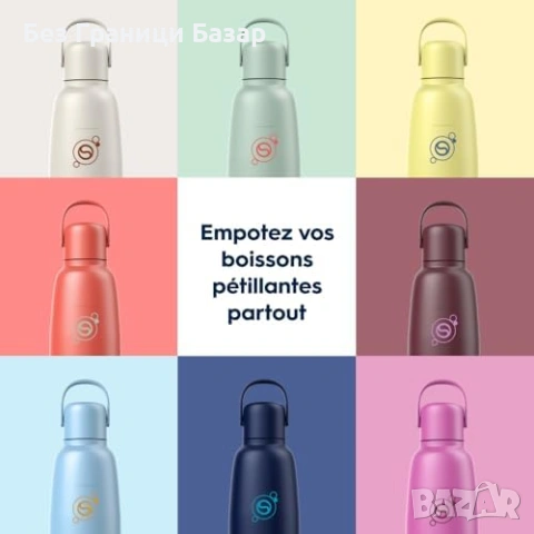 Нова Sodastream бутилка 0.9L двойна изолация стомана за газирани напитки, снимка 7 - Други - 53972929