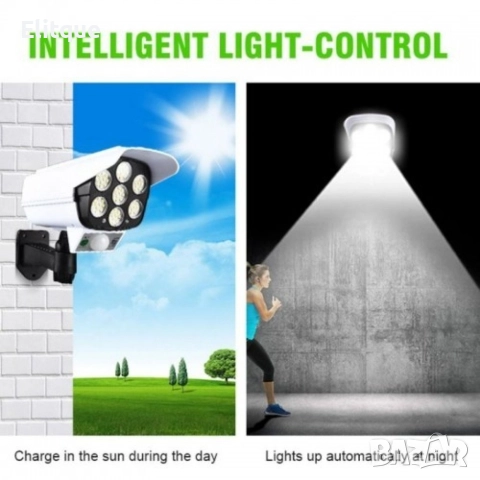 H-LED22 LED соларни LED лампи, имитиращи камера за видеонаблюдение, снимка 10 - Соларни лампи - 52582035