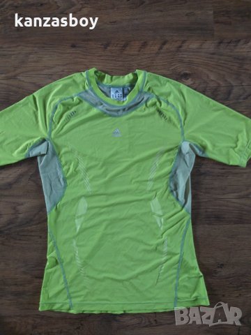  Adidas Men Techfit Preparation Funktionsshirt Slime - страхотна мъжка тениска, снимка 4 - Тениски - 34198884