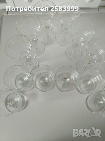 РЕТРО кристални чаши 6 бр.за ракия 6 бр.вино , снимка 2 - Чаши - 30261954