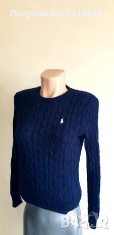 POLO Ralph Lauren Cable Pima Cotton Size S НОВО! ОРИГИНАЛ! Дамски Пуловер!, снимка 14 - Блузи с дълъг ръкав и пуловери - 53284691