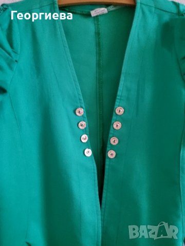 Памучно сако в свежо зелено, снимка 2 - Сака - 37802236