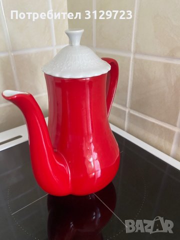 червен чайник от соца, снимка 2 - Други - 37927664