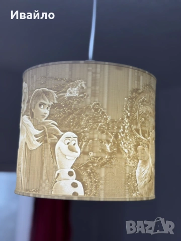❄️ Детски полилей „Замръзналото кралство“ (Frozen) – 3D ефект, снимка 2 - Детски нощни лампи - 54182404