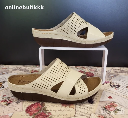 Анатомични чехли със стелки от естествена кожа 🍒, снимка 3 - Чехли - 51078018