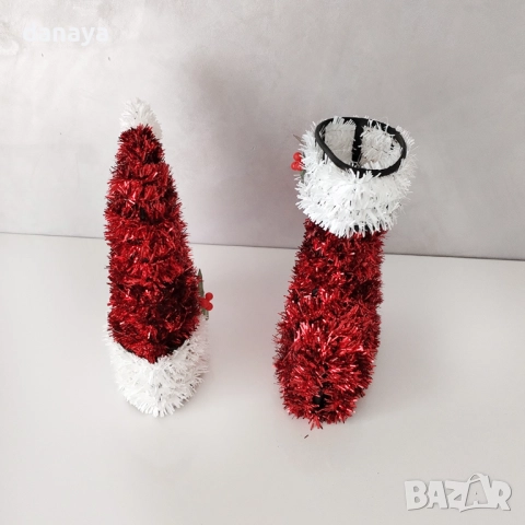 6212 Коледна декорация шапка или ботуш от гирлянд, 13 см, снимка 4 - Декорация за дома - 52481801