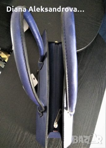 Дамска чанта, тип куфарче, тъмносиня. 20лв., снимка 8 - Чанти - 31637966