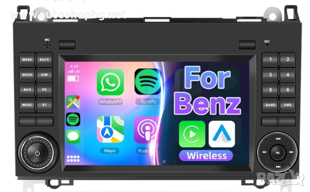 7-инчов Android стерео автомобилно радио Безжично Carplay/Android Auto GPS WIFI BT за Benz W169/B200, снимка 2 - Аксесоари и консумативи - 50927794