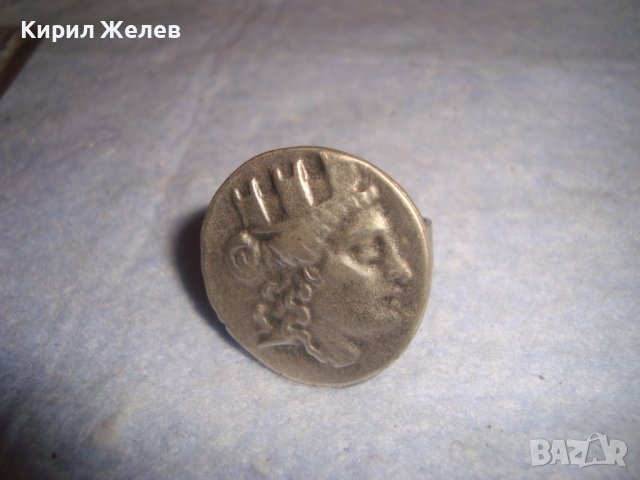 ПОСРЕБРЕН РЕГУЛИРУЕМ ПРЪСТЕН - РЕПЛИКА СЪВРЕМЕННО КОПИЕ на СТАРА МОНЕТА с АЛЕКСАНДЪР ВЕЛИКИ 16730, снимка 12 - Пръстени - 37451936