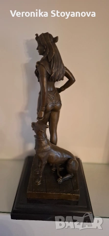 Бронзова статуетка-Клеопатра, снимка 5 - Колекции - 53997849