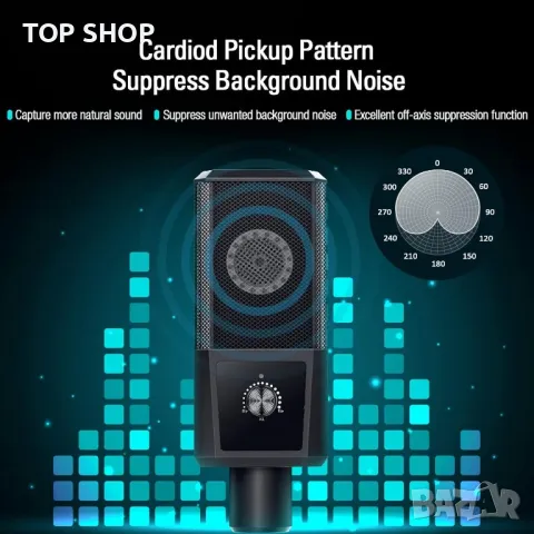 Професионален  кондензаторен USB микрофон  JEEMAK PC23 , снимка 6 - Микрофони - 48804921