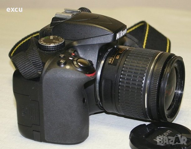 Фотоапарат Nikon D3300 с обектив Nikkor AF-P 18-55 VR, снимка 2 - Фотоапарати - 42775395