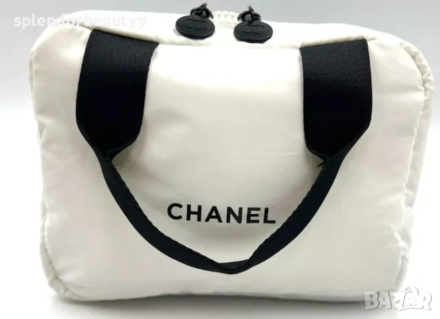 Chanel Mini Boston,козметична чанта, Бяла Чанта за грим, несесер, снимка 2 - Чанти - 49121119