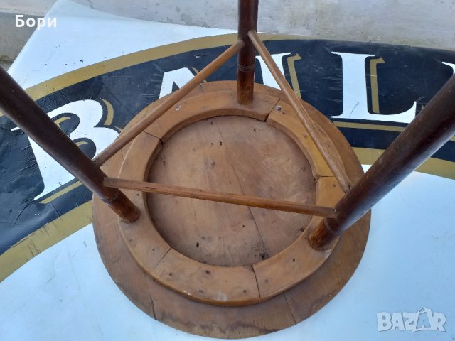 Стара трикрака кръгла маса, снимка 8 - Други ценни предмети - 31557400