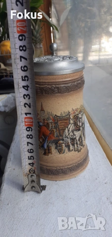 Колекционерска немска халба за бира с капак, снимка 7 - Антикварни и старинни предмети - 53336033