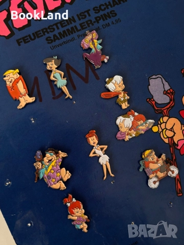 Винтидж колекционерски значки на семейство Флинтстоун от 1992 г, снимка 3 - Колекции - 51677253