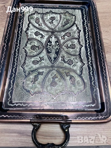 Античен турски поднос ръчна изработка., снимка 2 - Други ценни предмети - 53099736