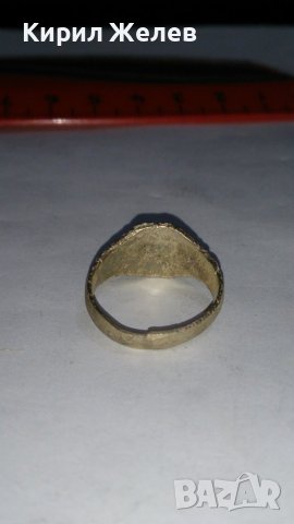 Старинен пръстен сачан над стогодишен с БУКВА Т - 66701, снимка 4 - Антикварни и старинни предмети - 28993492