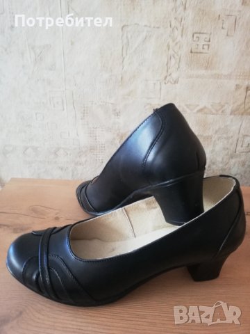 Черни нови дамски обувки „Кристиян Шуус“ от естествена кожа №41, снимка 7 - Дамски елегантни обувки - 38510530