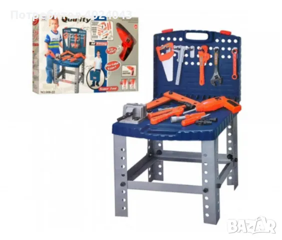 Детска маса за инструменти с играчка електрическа бормашина, снимка 4 - Други - 47983324