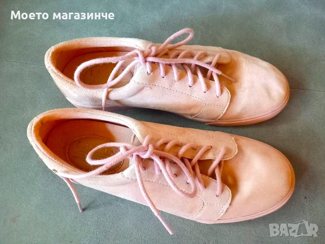 Ralph Lauren дамски кецове – розови велурени, № 39, снимка 2 - Кецове - 51842786