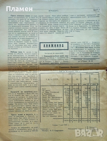 Кооперативна защита. Бр. 1, 4, 5 / 1940; Агрономъ. Бр. 1, 2, 4 / 1931, снимка 13 - Антикварни и старинни предмети - 52806434