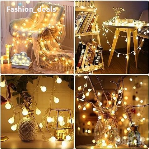 Нови Коледни светлини с дистанционно и таймер 120LED 15M Декорация, снимка 4 - Други - 42893393