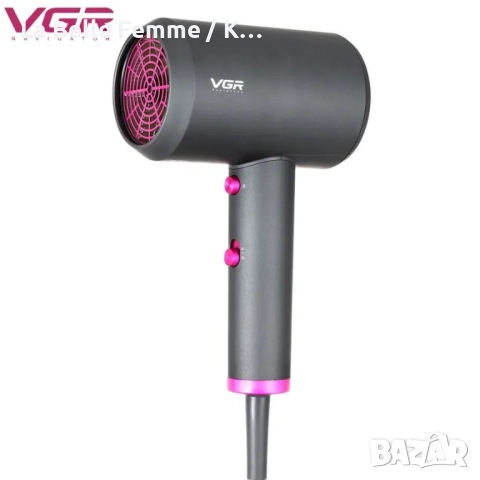 Професионален сешоар, VGR V-400, 2 степени на температура, Сгъваем корпус, снимка 4 - Сешоари - 51738445