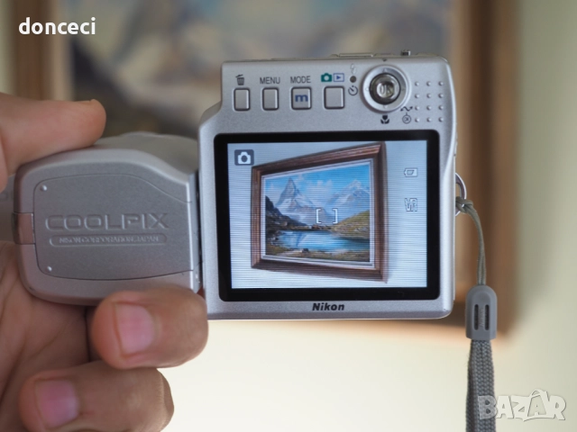 Nikon Coolpix S10 VR фотоапарат, въртящ се, със 6 мегапиксела CCD сензор , всички функции работят, снимка 7 - Фотоапарати - 52328947