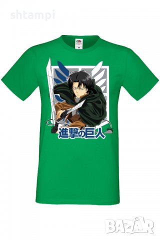Мъжка тениска Attack on Titan Levi Ackerman, Анимация,игра,Празник,Повод,, снимка 7 - Тениски - 38075147
