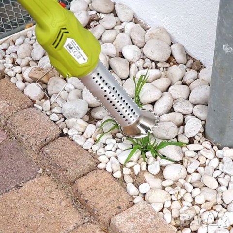 Ел. Горелка за плевели BARICUS, 650 ° C , 2000 W, Пист горещ въз, 2 размера за прикачване, 1.15 m, снимка 6 - Градински инструменти - 30882228