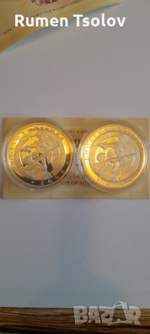 10 лева 2008 год Спортна стрелба сребърна монетка, снимка 2 - Нумизматика и бонистика - 35632625