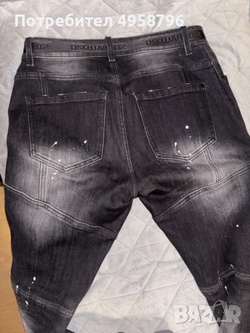 Черни дънки Dsquared, снимка 4 - Дънки - 56510237