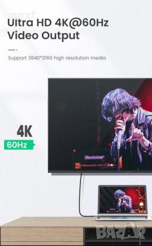 Кабел Type-C към Type-C, USB-C, USB 3.1 Gen2 5A 100W 10Gbps 4K + Гаранция, снимка 9 - USB кабели - 35369680