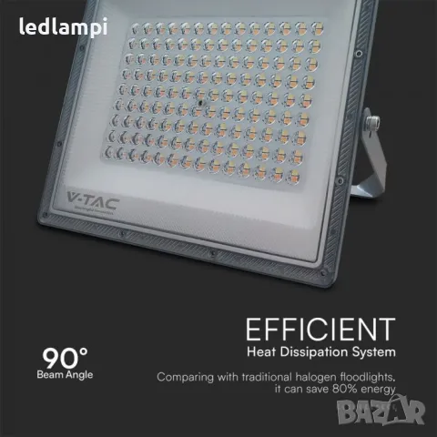 LED Прожектор 100W 3in1 Сиво Тяло, снимка 7 - Прожектори - 48039774