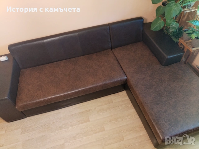 Ъглов диван с лежанка и функция сън от висококачествена еко кожа , снимка 12 - Дивани и мека мебел - 54097990