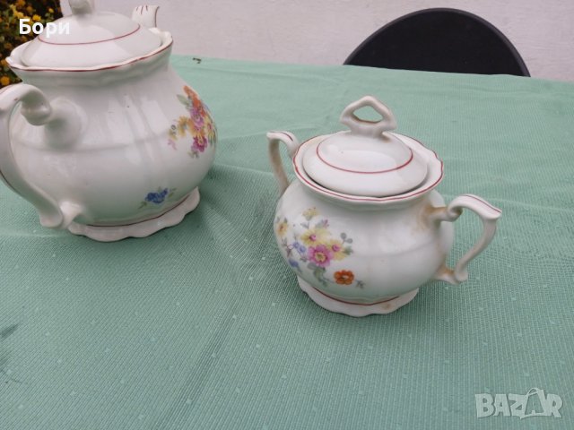 Порцелан чайник и захарница, снимка 8 - Аксесоари за кухня - 36635924