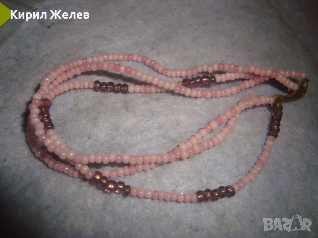 ПРЕКРАСНА НЕЖНА МЪНИСТЕНА ХЕНД МЕЙД АРТ ГРИВНА с БРОНЗОВА ЗАКОПЧАЛКА 29440, снимка 5 - Гривни - 37685787