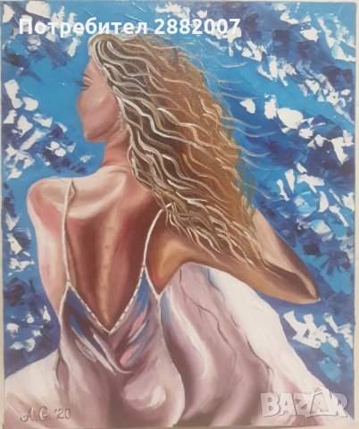 Картина - маслена живопис върху платно с дървена подрамка 