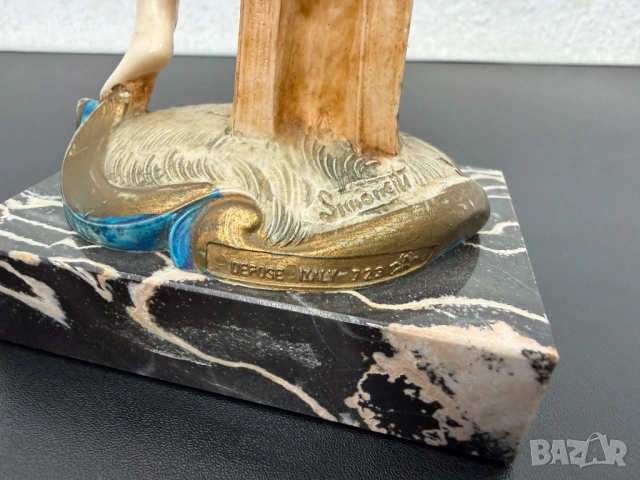 Италианска статуетка - Amilcare Simonetti №8128, снимка 7 - Антикварни и старинни предмети - 54292538